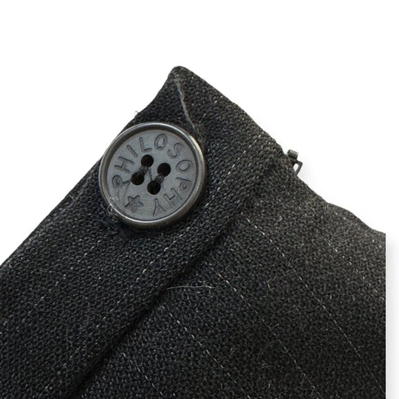 Philosophy di Alberta Ferretti Maxi Pin Stripe Wool Skirt, Size US8 - Picture 8 of 13